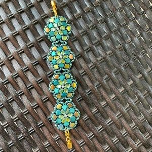 Gorgeous handcrafted Czech Republic glass bead bracelet.